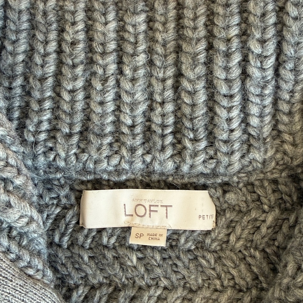 Loft Gray Toggle Knit Cardigan - image 2